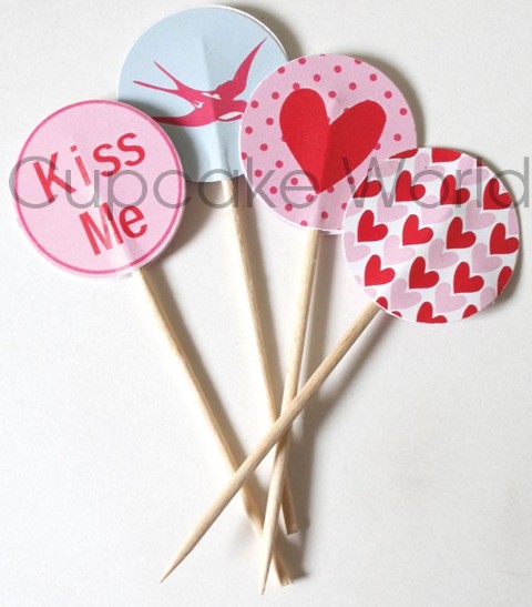 ROBERT GORDON BAKED WITH LOVE TWO HEARTS CUPCAKE TOPPERS 24pc ROBERT GORDON BAKED WITH LOVE TWO HEARTS CUPCAKE TOPPERS 24pc